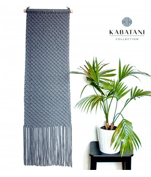 Grand mur de macramé