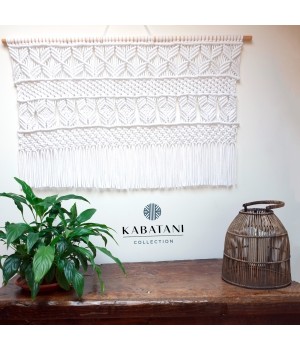 Grand mur de macramé