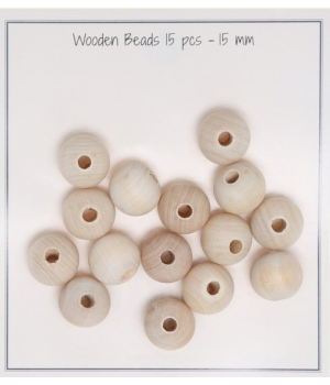 ORGANIC WOODEN BEADS ~ 15...