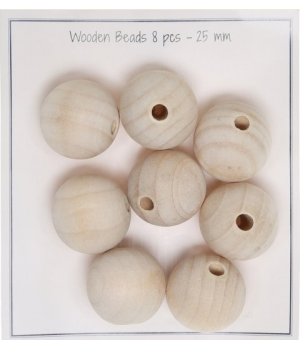 ORGANIC WOODEN BEADS ~ D25...