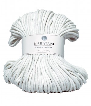 CORDON COTON TRESSÉ
~ 7 mm ~ BLANC