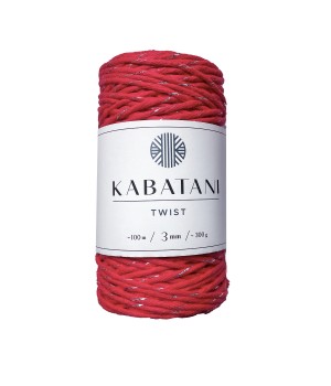 TWIST ~ 3 mm ~ SILVER RED